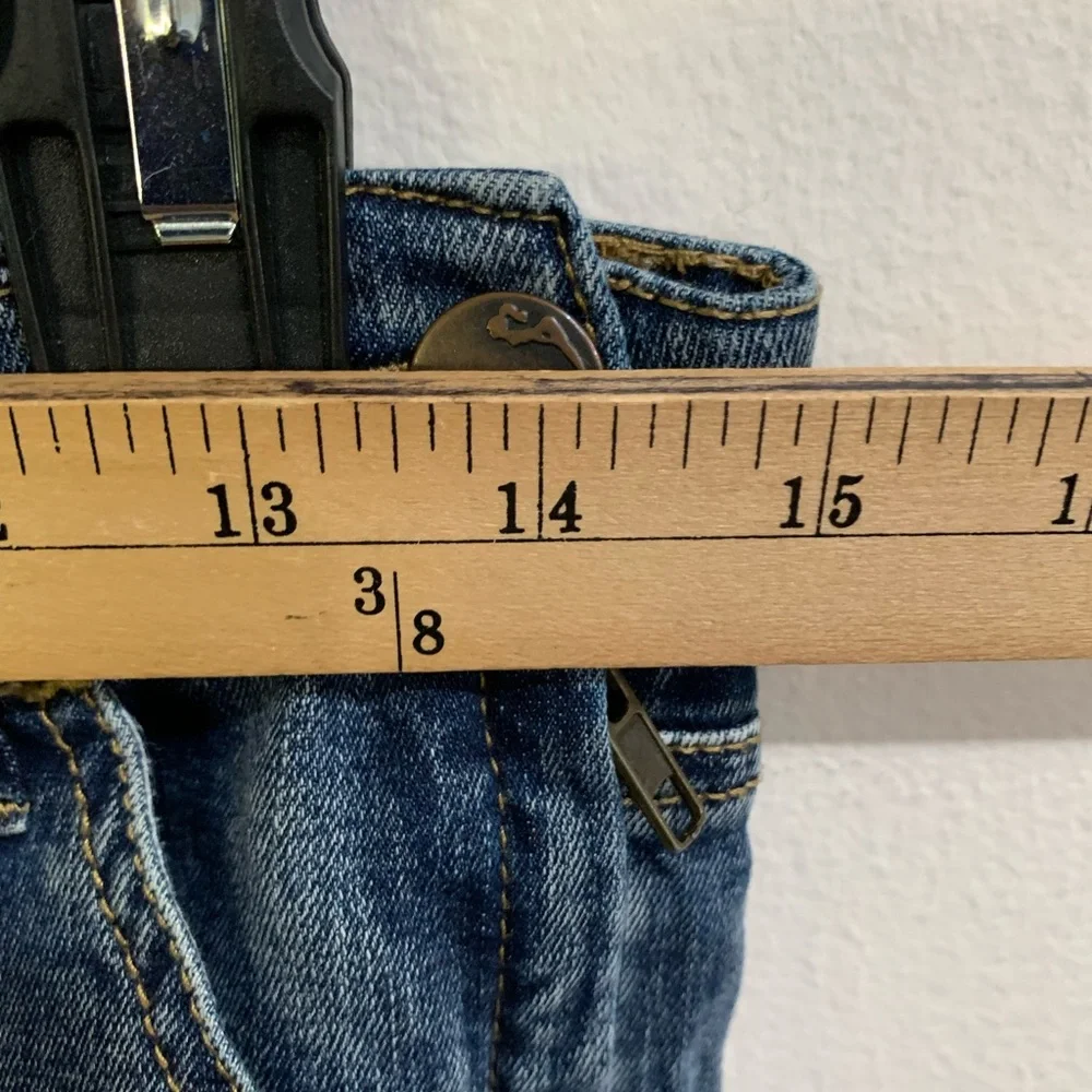 Overalls Blue Distressed Denim Junior’s Size 9 Rugged Worn in Look Outdoors 90s